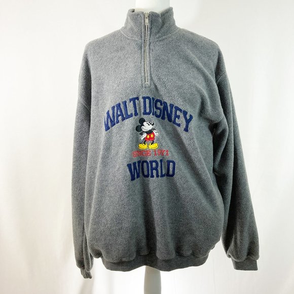 Disney Other - Walt Disney World Embroidered Fleece Quarter Zip Size M